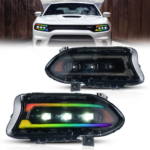 2015 – 24 Dodge Charger RGB Flow Triple Beam DRL Headlights